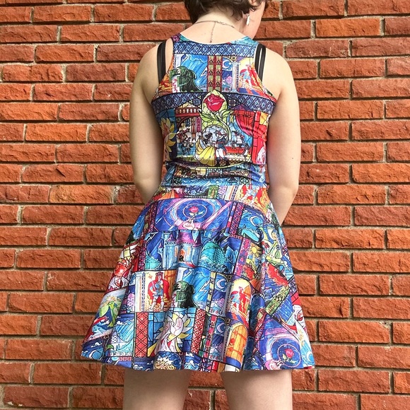 Blackmilk Beauty and the beast stained glass dress - Picture 10 of 15